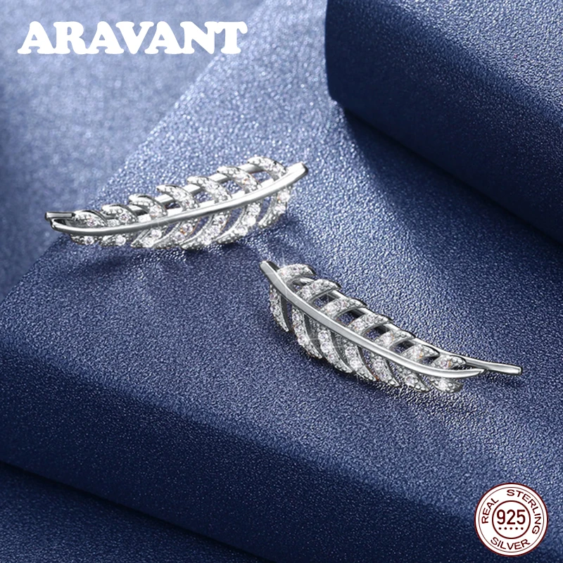 925 Sterling Silver Zirconia Leaves Hanging Drop Earrings For Women Wedding Jewelry
925 Sterling Silver Zirconia Leaves Hanging Drop Earrings For Women Wedding Jewelry