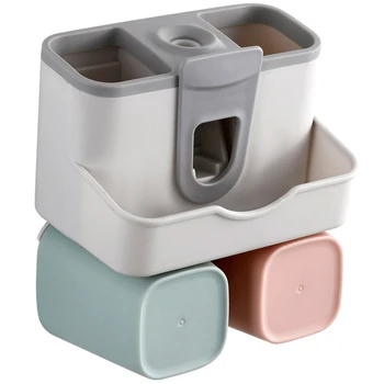 Toothbrush Holder Set, Save Space No Drill Wall Mount Toothpaste Dispenser And Multi-Functional Slots Bathroom Organizer With Wa
Toothbrush Holder Set, Save Space No Drill Wall Mount Toothpaste Dispenser And Multi-Functional Slots Bathroom Organizer With Wa
