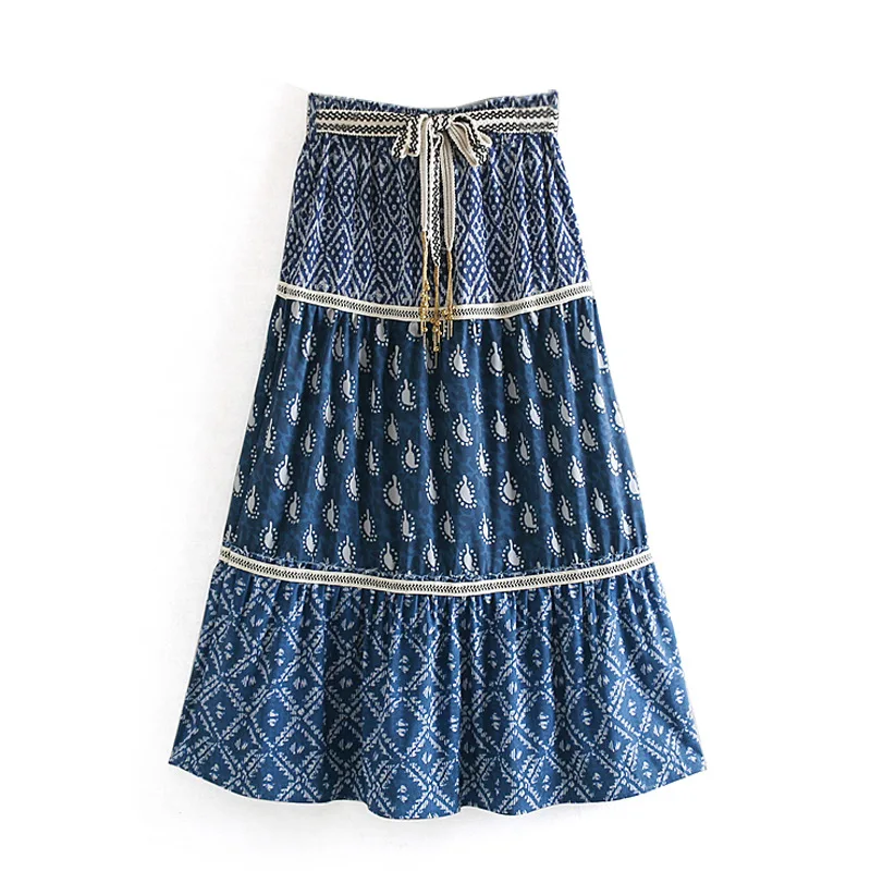 QZ9088 Spring Summer Geometric & Tree Print With Sashes Ethnic Skirt Women Retro Skirts Bohemia Saias
QZ9088 Spring Summer Geometric & Tree Print With Sashes Ethnic Skirt Women Retro Skirts Bohemia Saias
