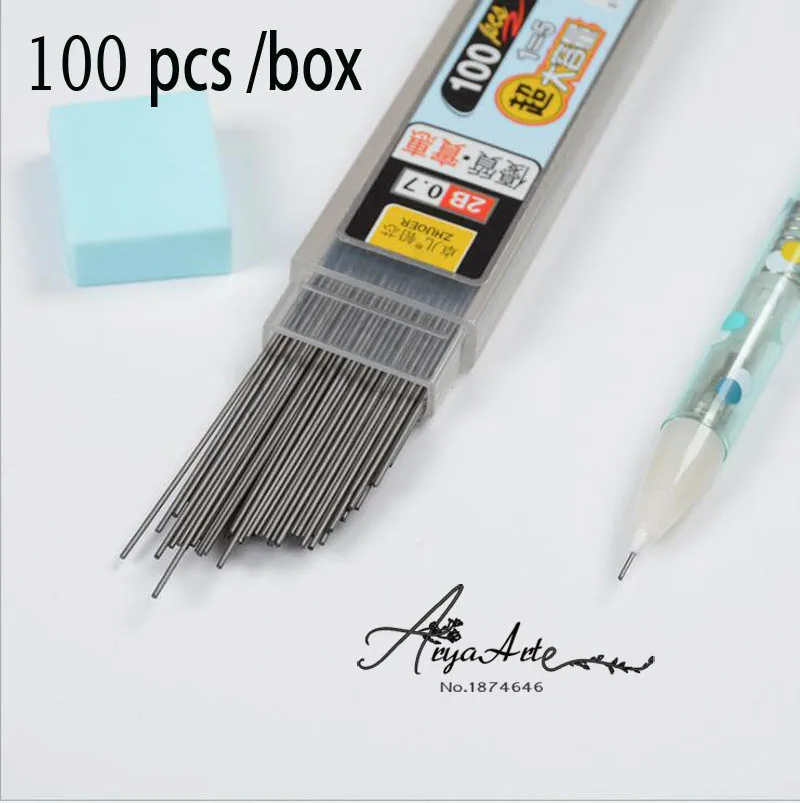 100Pcs/Box Mechanical Pencil Refill Graphite Lead 2B 0.5mm 0.7mm Transparent Automatic Pencils student stationery
100Pcs/Box Mechanical Pencil Refill Graphite Lead 2B 0.5mm 0.7mm Transparent Automatic Pencils student stationery