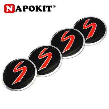 

4Pcs/Lot 56mm Car Styling S Logo Aluminum Car Hub Cap Wheel Center Cover Sticker for Mini Cooper R50 R52 R53 R56 R57 R58 R60 JCW