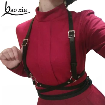 2020 Women Sexy Faux Leather Harness Punk Gothic Body Bondage Cage Wrapped Waist Straps Men Belt Suspenders Belts Accessories
2020 Women Sexy Faux Leather Harness Punk Gothic Body Bondage Cage Wrapped Waist Straps Men Belt Suspenders Belts Accessories