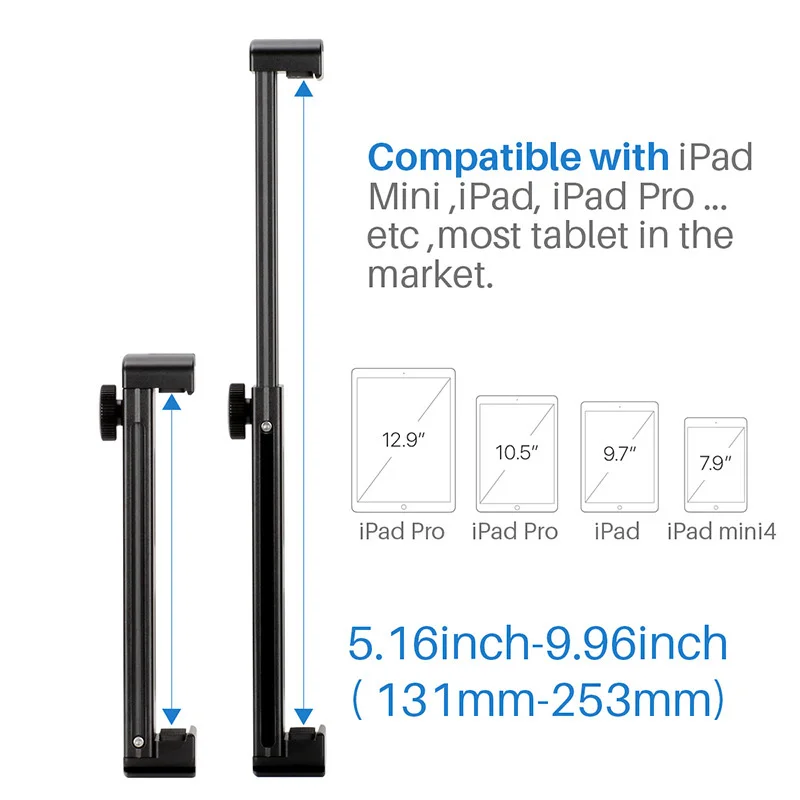Tablet PC Tripod Stand Aluminum Holder with Quick Release Plate for iPad Mini/4/Pro/Surface Pro XJ66
Tablet PC Tripod Stand Aluminum Holder with Quick Release Plate for iPad Mini/4/Pro/Surface Pro XJ66