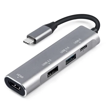 New 4 in 1 TYPE-C USB-C To HDMI 4K / PD Type-C 3.1 Charging + USB3.0 USB HUB Converter Adapter Docking Station
New 4 in 1 TYPE-C USB-C To HDMI 4K / PD Type-C 3.1 Charging + USB3.0 USB HUB Converter Adapter Docking Station
