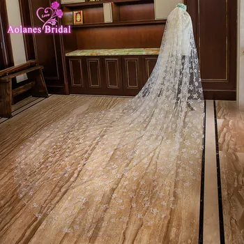 AOLANES 2018 Gold Maple Leaf Appliques Lace Edge 3M Wide 3.5M Long Bridal Veils Two-layer Cathedral Wedding Veil With Comb Real
AOLANES 2018 Gold Maple Leaf Appliques Lace Edge 3M Wide 3.5M Long Bridal Veils Two-layer Cathedral Wedding Veil With Comb Real