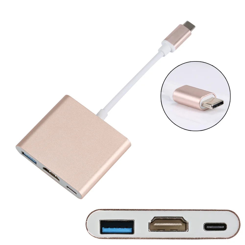 Type C USB 3.1 to HDMI / USB 3.0 / USB C Adapter Charging Port Aluminum Material for Macbook ND998
Type C USB 3.1 to HDMI / USB 3.0 / USB C Adapter Charging Port Aluminum Material for Macbook ND998