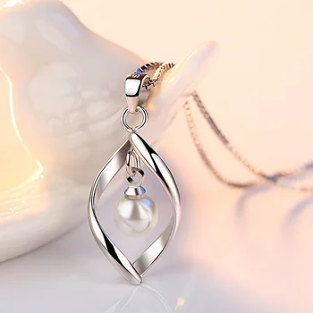 Elegant 6mm Simulated Pearl Twist Pendant Necklace for Women Collier Femme Long Chain White Gold Necklace Wedding Jewelry Gift
Elegant 6mm Simulated Pearl Twist Pendant Necklace for Women Collier Femme Long Chain White Gold Necklace Wedding Jewelry Gift