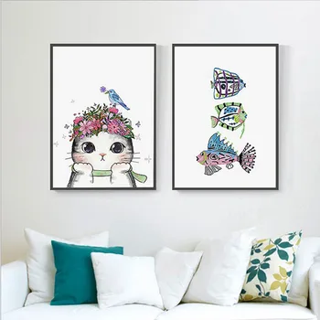 2 Pieces 5d Diamond Painting,Cartoon, Cat, Fish,Diamond Embroidery,New Simple Modern Restaurant Sticking Cross Stitch,Wall Decor
2 Pieces 5d Diamond Painting,Cartoon, Cat, Fish,Diamond Embroidery,New Simple Modern Restaurant Sticking Cross Stitch,Wall Decor