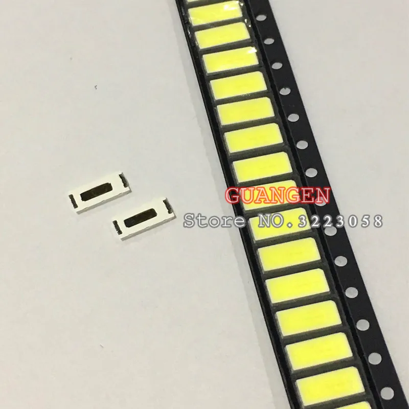 

100pcs 1w 7030 White smd leds(lights led) 6V 350mA 6500-7000K Super Bright Led Chips 110LM For LCD Backlihgt SMD 7030 LED
