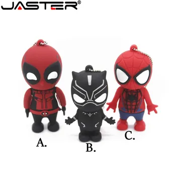 JASTER new the arrival Fashion Creative Spider-Man U disk flash memory card usb2.0 4GB 8GB 16GB 32GB Memory stick usb gift
JASTER new the arrival Fashion Creative Spider-Man U disk flash memory card usb2.0 4GB 8GB 16GB 32GB Memory stick usb gift