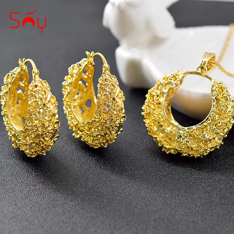 Ювелирные изделия Sunny Jewelry свадебные Большие наборы для женщин колье серьги кулон