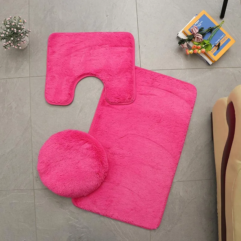 Anti-slip Bath Toilet Mats Set Coral Fleece Absorbent Bathroom Carpet Pedestal Rug Toilet Lid Cover
Anti-slip Bath Toilet Mats Set Coral Fleece Absorbent Bathroom Carpet Pedestal Rug Toilet Lid Cover