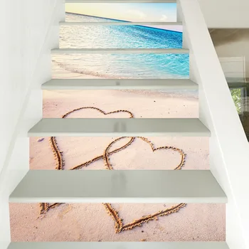 Sea Beach Double Hearts Romantic 3D Self-adhesive Landscape Stair Sticker DIY Wall Decal Mural Wallpaper
Sea Beach Double Hearts Romantic 3D Self-adhesive Landscape Stair Sticker DIY Wall Decal Mural Wallpaper