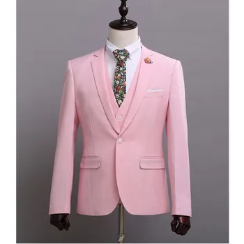 Customized European and American men's suit men's wedding groom groomsmen pink suit dress single buckle lapel gentleman suit
Customized European and American men's suit men's wedding groom groomsmen pink suit dress single buckle lapel gentleman suit