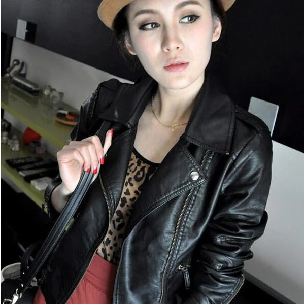 New Fashion Turn Down Collar Women Leather Jackets Slim PU Leather Motor Jacket for Women Casaco Feminino Size 3XL, CB018
New Fashion Turn Down Collar Women Leather Jackets Slim PU Leather Motor Jacket for Women Casaco Feminino Size 3XL, CB018