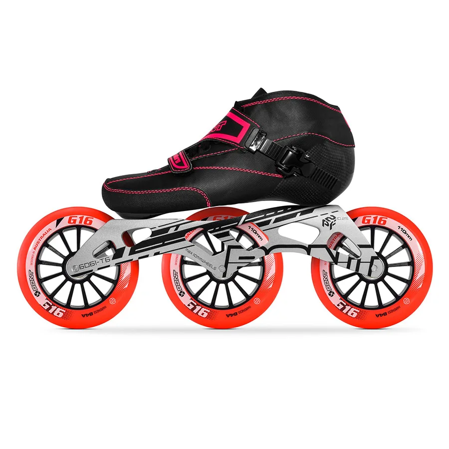 Фото Original Bont Enduro 3*90/100/110mm G16 Professional Speed Inline Skates Heatmoldable Carbon Fiber Racing Patines Kids Men Adult | Спорт и