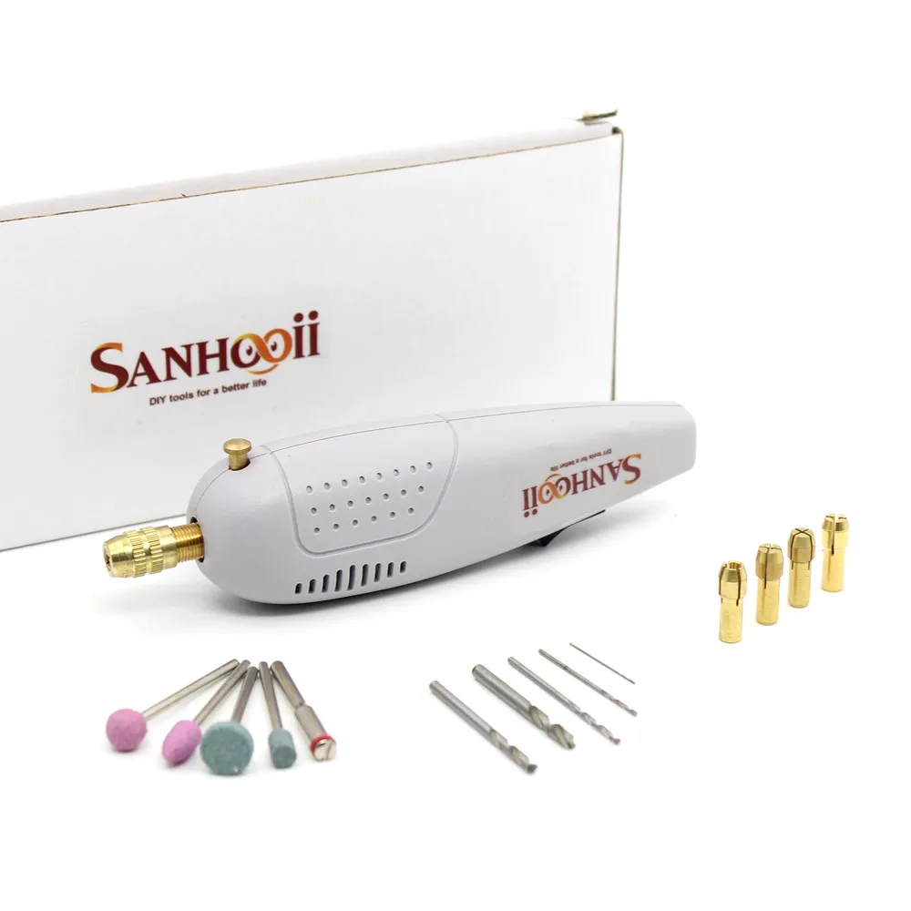SANHOOII Portable Mini Electric Drill Power Tool Polishing Drilling Cutting Engraving Manicure DIY Tools Accessories for Dremel
SANHOOII Portable Mini Electric Drill Power Tool Polishing Drilling Cutting Engraving Manicure DIY Tools Accessories for Dremel