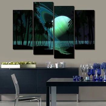 Canvas Wall Art Poster Home Decor 4 Piece/1 Pcs Saturn Palm Trees Water Abstract Painting HD Prints Pictures Decor Framework
Canvas Wall Art Poster Home Decor 4 Piece/1 Pcs Saturn Palm Trees Water Abstract Painting HD Prints Pictures Decor Framework
