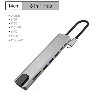 Multi USB C HUB to HUB USB 3.0 HDMI 4K /SD/TF Card Reader/ PD charging Audio /RJ45 Adapter for MacBook Pro type c usb splitter
Multi USB C HUB to HUB USB 3.0 HDMI 4K /SD/TF Card Reader/ PD charging Audio /RJ45 Adapter for MacBook Pro type c usb splitter