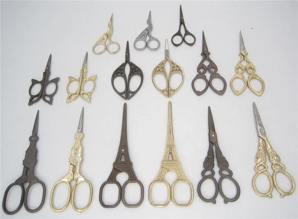 ZAKKA cross stitch Retro Vintage Antique Fine Sewing Tailor scissor handicraft DIY Household Fabric cut trim shear | Инструменты