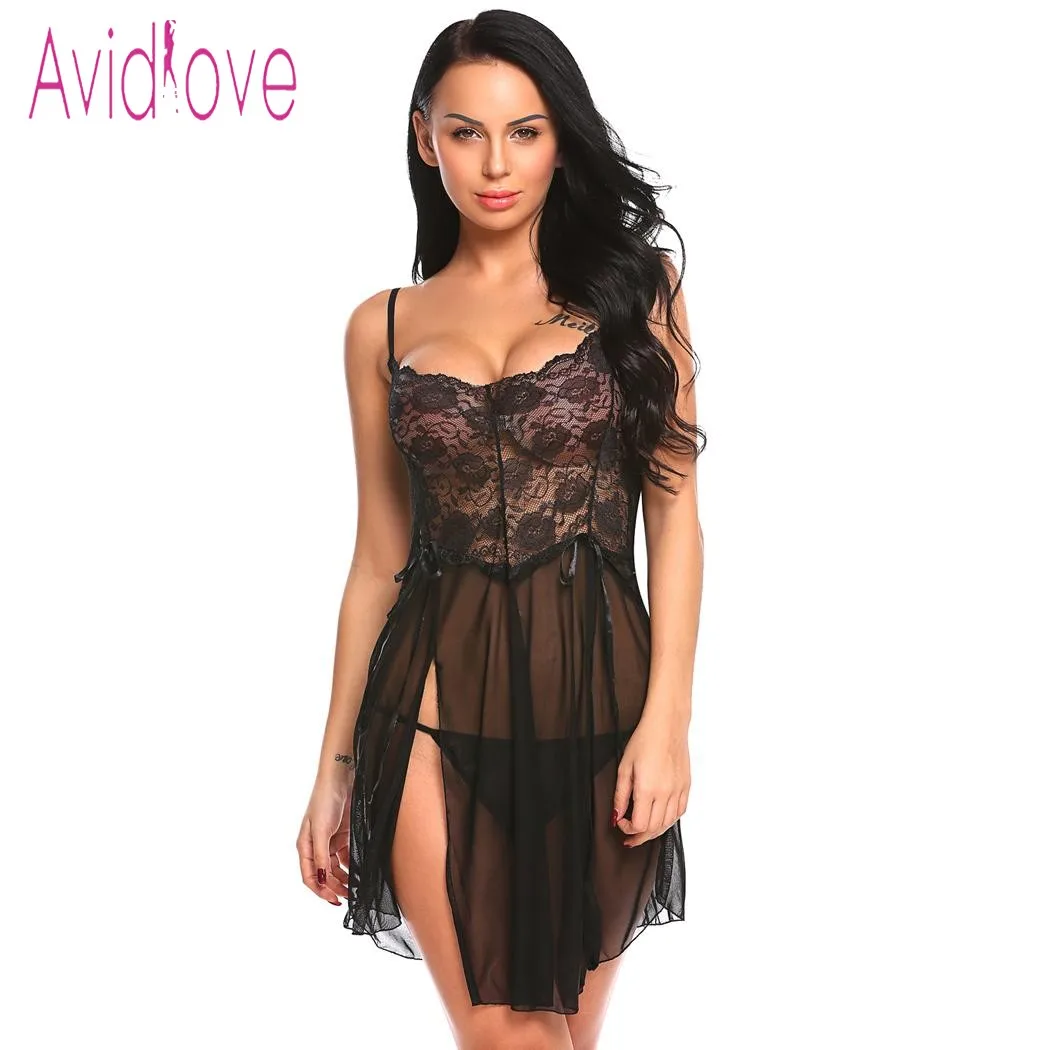 Avidlove Sexy Lace Lingerie Babydoll Dress Women Splicing Lace Slit Lingerie Sexy Hot Erotic Costume Sleepwear Porno Clothes
Avidlove Sexy Lace Lingerie Babydoll Dress Women Splicing Lace Slit Lingerie Sexy Hot Erotic Costume Sleepwear Porno Clothes
