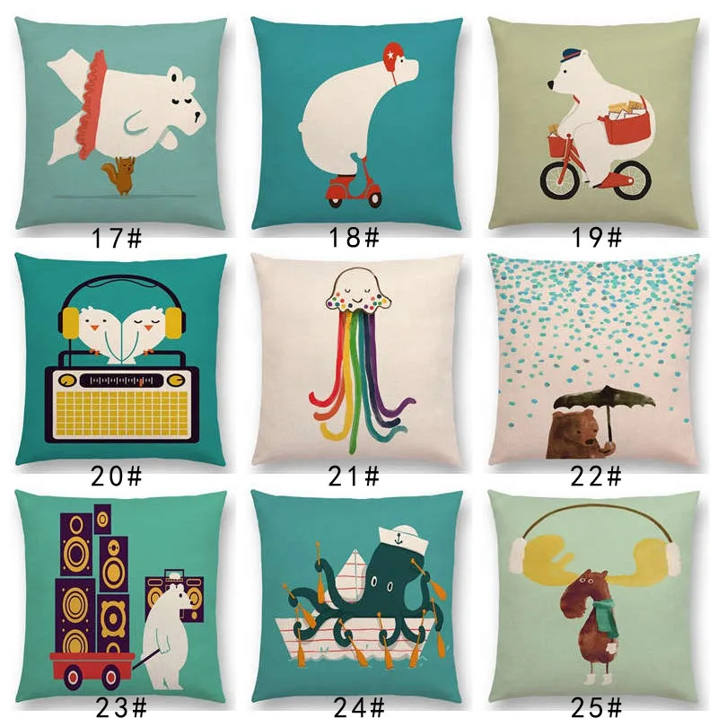 Latest Funny Cartoon Cute Animals Good Friends Cat Birds Polar Bear Cushion Cover Giraffe Crocodile Colorful Pillow Case
Latest Funny Cartoon Cute Animals Good Friends Cat Birds Polar Bear Cushion Cover Giraffe Crocodile Colorful Pillow Case