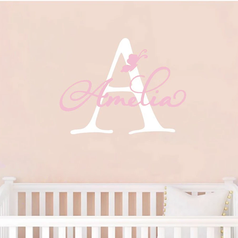 35cm tall Personalized Baby Girl Name Monogram Wall Decal Butterfly Names DIY Self-sticking Vinyl Decor Wall Sticker LC1217
35cm tall Personalized Baby Girl Name Monogram Wall Decal Butterfly Names DIY Self-sticking Vinyl Decor Wall Sticker LC1217