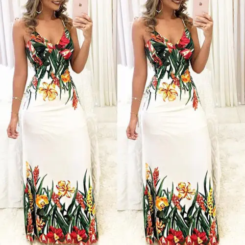 Women's Summer Long Dress V Neck Summer High Waist Chic Dress Floral Printed Casual Long Maxi Party Dress Sundress
Women's Summer Long Dress V Neck Summer High Waist Chic Dress Floral Printed Casual Long Maxi Party Dress Sundress
