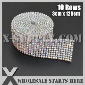 10 Rows Rhinestone Banding Trim,Crystal AB(Rainbow) Color Rhinestones For Bridal Dress,Cake and Wine Standing
10 Rows Rhinestone Banding Trim,Crystal AB(Rainbow) Color Rhinestones For Bridal Dress,Cake and Wine Standing