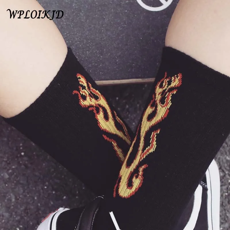 Men Skateboard Crew Socks Cotton Fire Flame Skateboard Hip Hop Europe Korea Harajuku White Black Tide Socks Couple High Sokken
Men Skateboard Crew Socks Cotton Fire Flame Skateboard Hip Hop Europe Korea Harajuku White Black Tide Socks Couple High Sokken