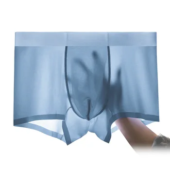 

Men Underwear Boxer Shorts Mens Ice Silk Seamless U Convex Design Very Soft Sexy Kilot Male Men's Underpants Cueca Boxer Homme