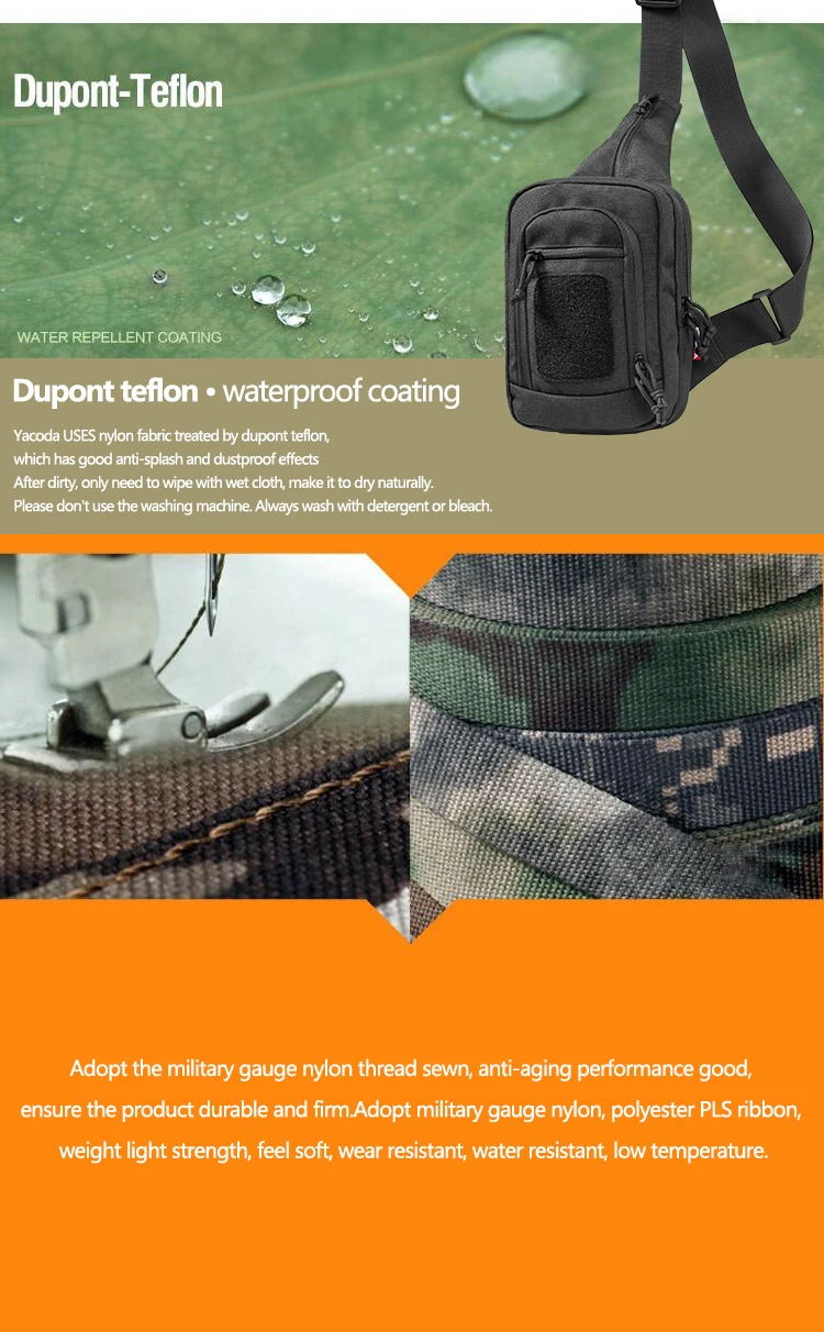 YAKEDA Nylon Tactical sling bag Cross Body Gun Backpack design for handgun move quicklyKF083