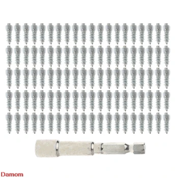100 Pcs 12mm Car SUV ATV Anti-Slip Screw Spin Wheel Socket Snow Tire Spikes Trim
100 Pcs 12mm Car SUV ATV Anti-Slip Screw Spin Wheel Socket Snow Tire Spikes Trim