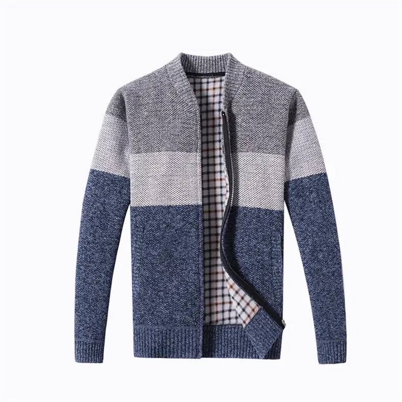 2019 Cashmere Cardigans Sweater Men Spring Male Heavy Knit Sweates Full Zipper Knitwear Warm Korean Style Fashion Brand Clothing 0