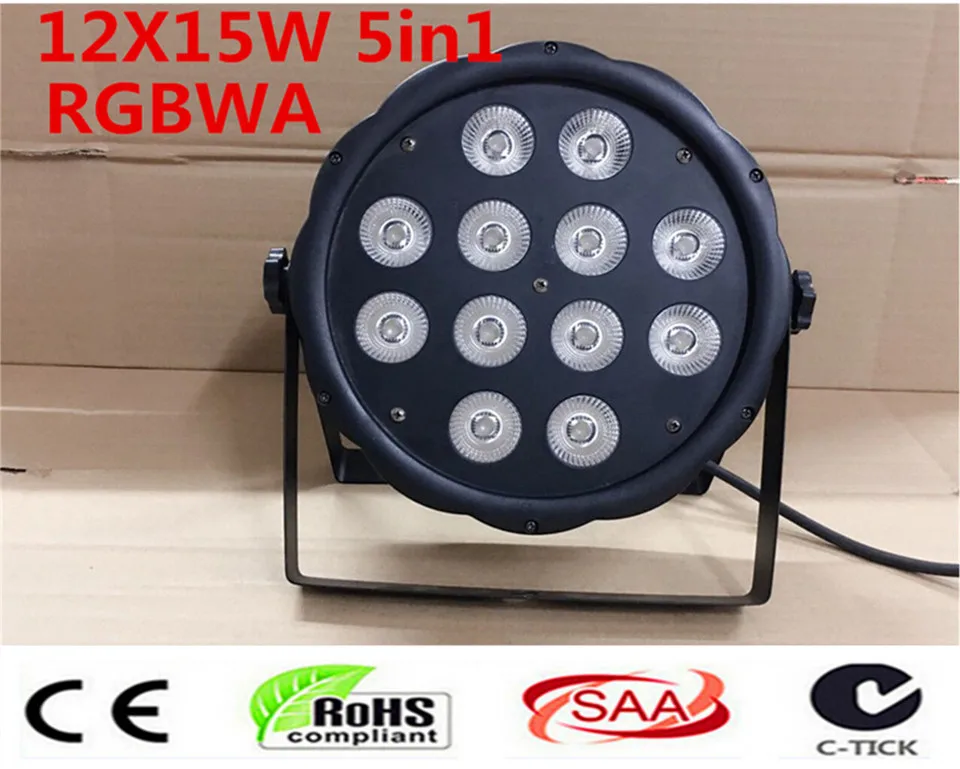 12x15W LED Par Lights Led Par Light RGBWA 5in1 LED Par LED Luxury DMX 5/8 Channels Led Flat Par Lights
12x15W LED Par Lights Led Par Light RGBWA 5in1 LED Par LED Luxury DMX 5/8 Channels Led Flat Par Lights