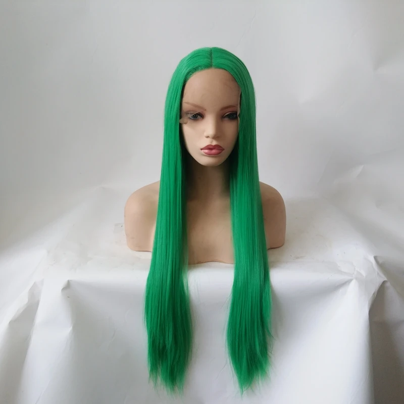 MRWIG long Silky Straight Green Cosplay Heat Resistant Real Hair Synthetic Glueless Front Lace Wig Middle Part
MRWIG long Silky Straight Green Cosplay Heat Resistant Real Hair Synthetic Glueless Front Lace Wig Middle Part
