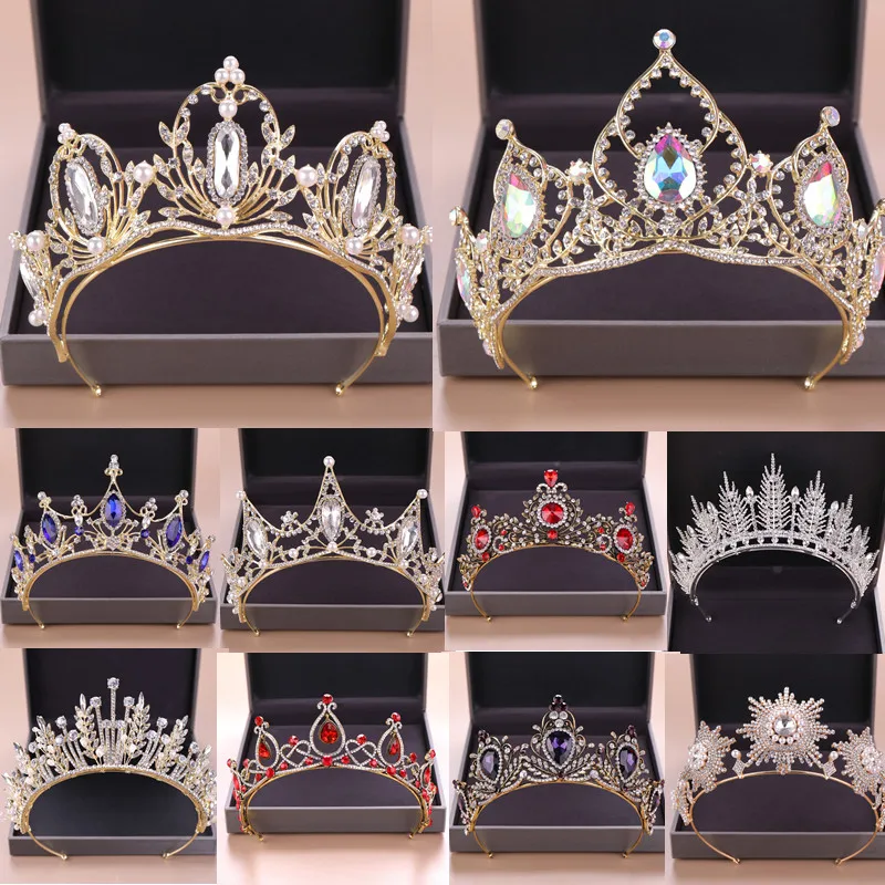 Baroque Crystal Tiara Crown Bride Hair Accessories Colorful Crystal Crown Bride's Tiaras Wedding Headpiece Princess Queen Diadem
Baroque Crystal Tiara Crown Bride Hair Accessories Colorful Crystal Crown Bride's Tiaras Wedding Headpiece Princess Queen Diadem