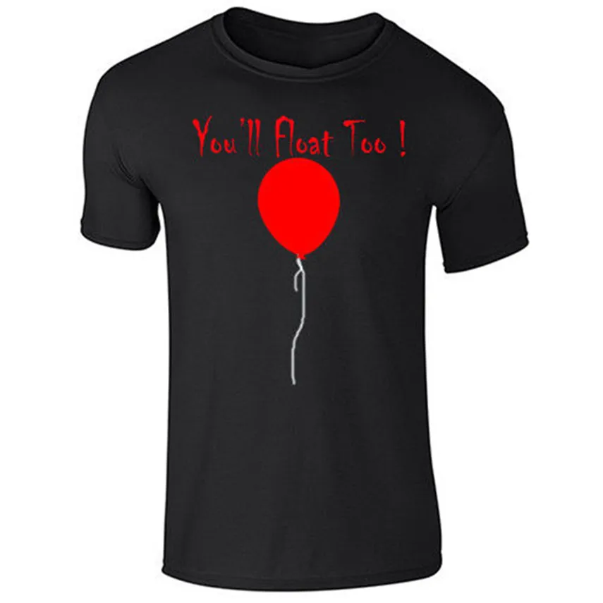 

RED BALLOON T SHIRT SCARY CLOWN HALLOWEEN STEPHEN KINGS IT INSPIRED PENNYWISE Tees Custom Jersey Funny Design T-shirt