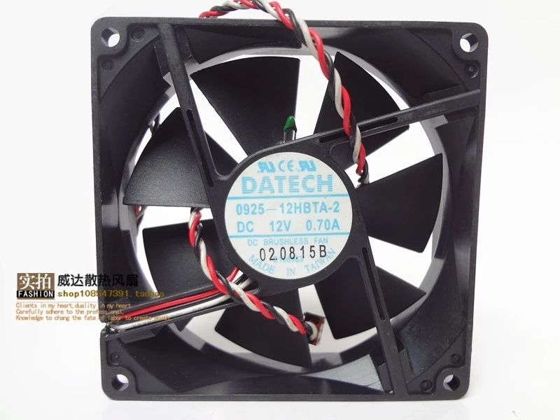Emacro for DaTech 0925-12HBTA-2 Server Cooler Fan DC 12V 0.70A 92x92x25mm 3-wire
Emacro for DaTech 0925-12HBTA-2 Server Cooler Fan DC 12V 0.70A 92x92x25mm 3-wire