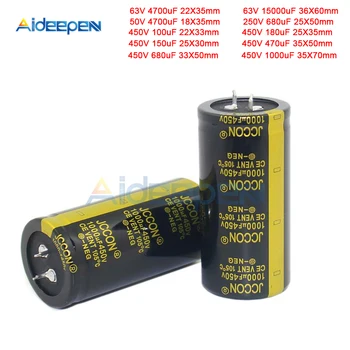 New 50V 63V 250V 450V 100uF 150uF 180uF 470uF 680uF 1000uF 4700uF 15000uF Electrolytic Capacitors Volume High Frequency Low ESR
New 50V 63V 250V 450V 100uF 150uF 180uF 470uF 680uF 1000uF 4700uF 15000uF Electrolytic Capacitors Volume High Frequency Low ESR
