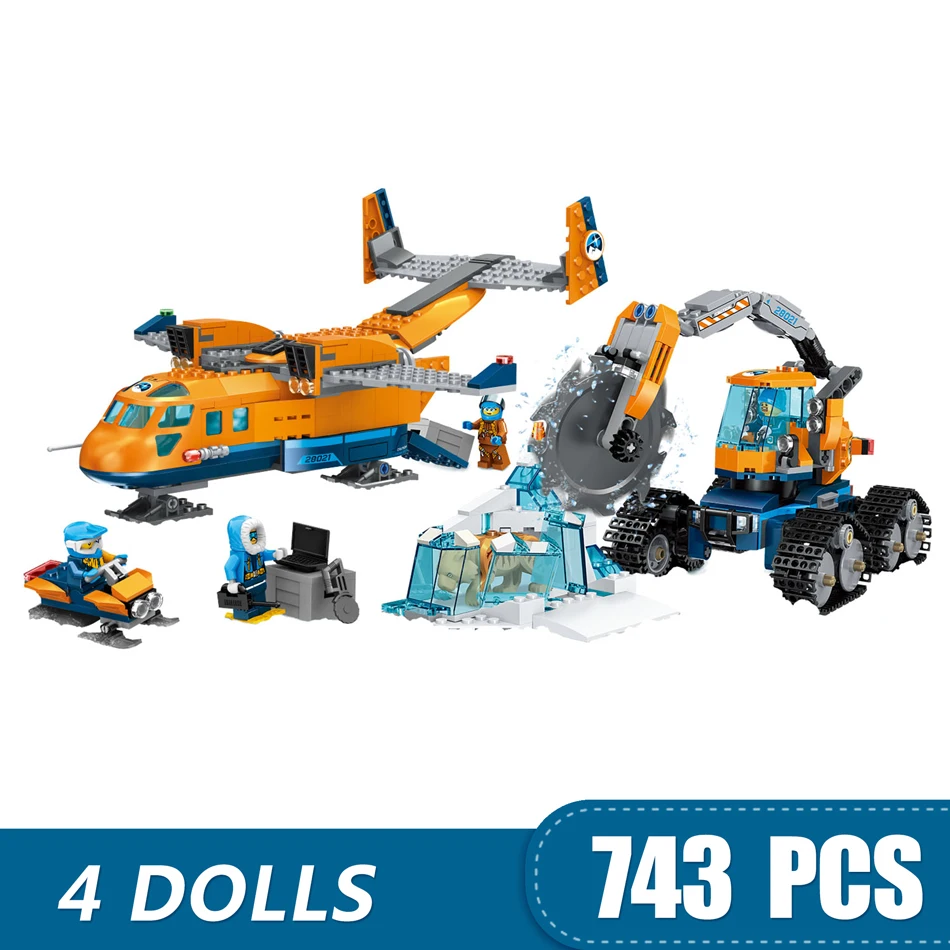 743PCS Small Building Blocks Compatible with Legoe city Arctic Supply Plane Toys for children girls boys Gift DIY
743PCS Small Building Blocks Compatible with Legoe city Arctic Supply Plane Toys for children girls boys Gift DIY
