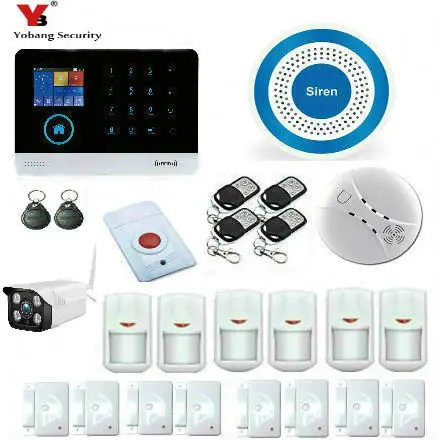 

YobangSecurity Wireless WiFi Home Business Security System Wireless Security Burglar Alarm System Siren PIR Motion Door Sensor
