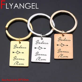 FLYANGEL New Fashion Keychain Keyring Step Mom Gifts High Quality Hand Stamped Bonus Mom Heart Arrows Car Key Tag
FLYANGEL New Fashion Keychain Keyring Step Mom Gifts High Quality Hand Stamped Bonus Mom Heart Arrows Car Key Tag