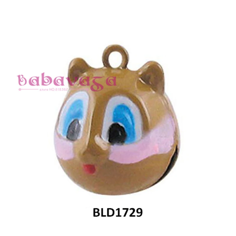 Cute Brown Fancy Cat Bells Charm Fit Christmas Festival Party Pendant Decoration