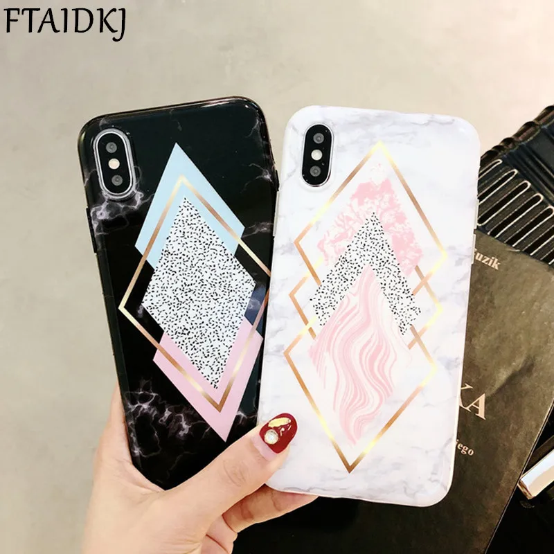 FTAIDKJ Fashion Triangle Marble Soft Silicone Case For iPhone XS Max 6 6S 7 8 Plus XR X Geometric Stone IMD TPU Back Cover Coque
FTAIDKJ Fashion Triangle Marble Soft Silicone Case For iPhone XS Max 6 6S 7 8 Plus XR X Geometric Stone IMD TPU Back Cover Coque