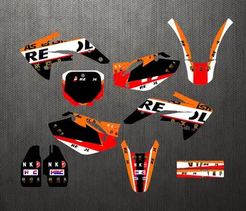 Team Full set Sticker Kit Customized Number Graphics Backgrounds Decals For Honda CRF150R CRF 150 R CRF150 2007-2013 2008 2009