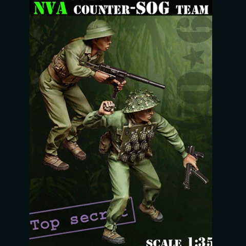 1/35 NVA COUNTER SOG TEAM Vietnam war Two people Resin kit Figure soldiers GK Uncoated No colour
1/35 NVA COUNTER SOG TEAM Vietnam war Two people Resin kit Figure soldiers GK Uncoated No colour