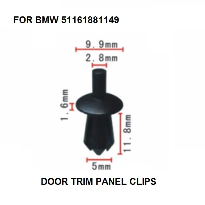 Клипсы x10 для BMW E12, E28, E30, E34, E36, E39, E46, E60, E90, заклепки бампера, рамка радиатора, крылья, OE #51161881149
Клипсы x10 для BMW E12, E28, E30, E34, E36, E39, E46, E60, E90, заклепки бампера, рамка радиатора, крылья, OE #51161881149