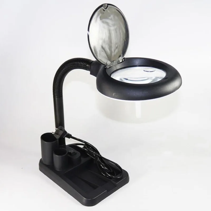 Desktop Magnifier 110V/220V Universal Glass Lens 5X 10X Magnifying Desktop Magnifying Glass Repair Tool With 40 LED Brackets
Desktop Magnifier 110V/220V Universal Glass Lens 5X 10X Magnifying Desktop Magnifying Glass Repair Tool With 40 LED Brackets