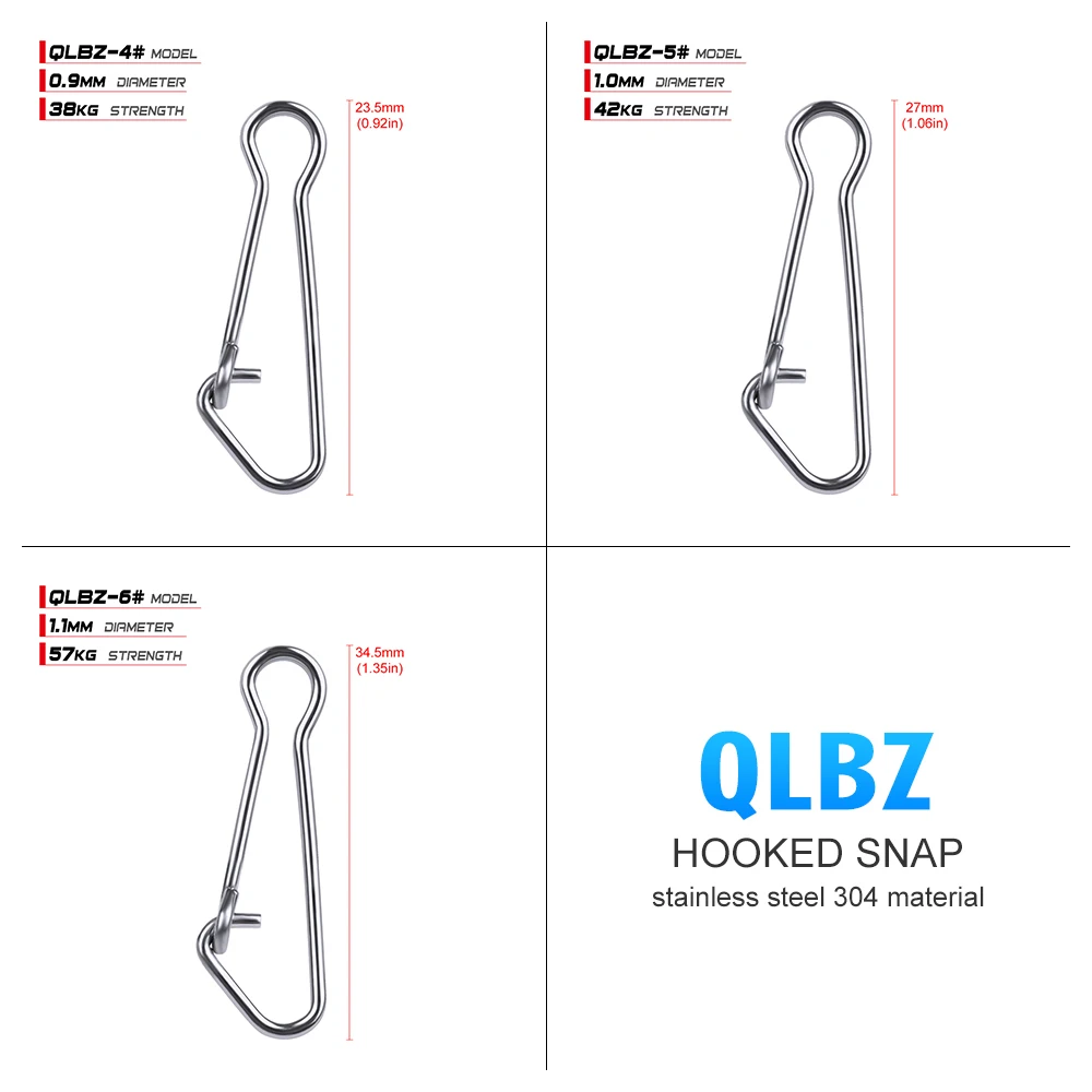 1000pcs Hooked Snap Swivel Fishing Barrel Swivel Safety Snap 12mm-29mm Swivel Snap 0#-6# Fishing Swivels Fishing Tackle 5 1000pcs Hooked Snap Swivel Fishing Barrel Swivel Safety Snap 12mm-29mm Swivel Snap 0#-6# Fishing Swivels Fishing Tackle 11